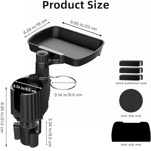 SUYUDSM Bandeja para portavasos de automóvil, expansor de po