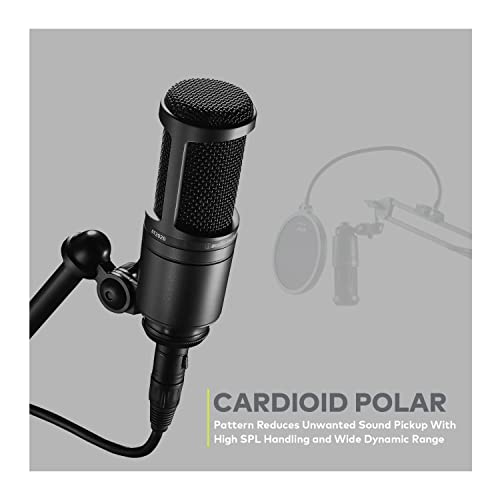 Audio-Technica Micrófono de estudio de condensador AT2020 co