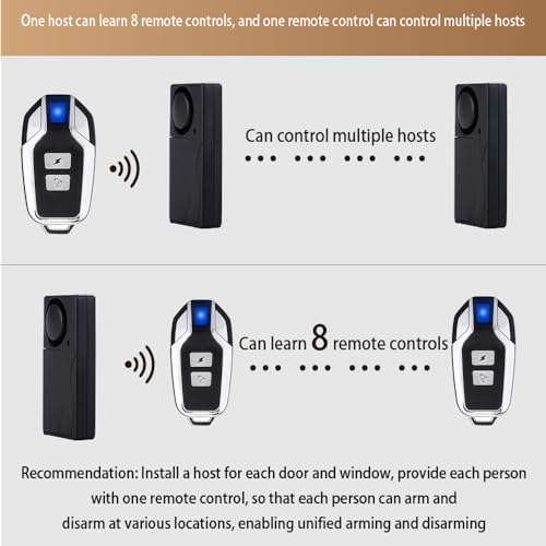 Alarma de vibración inalámbrica para bicicleta, control remo