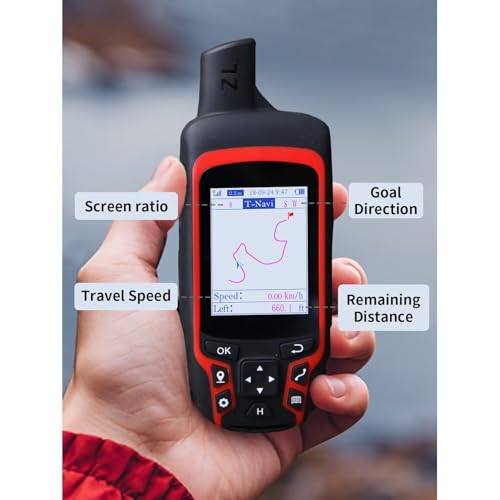 GPS de mano A6 para senderismo, soporte Multi-GNSS, navegado