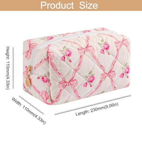 Bolsa de maquillaje acolchada de algodón para mujeres y niña