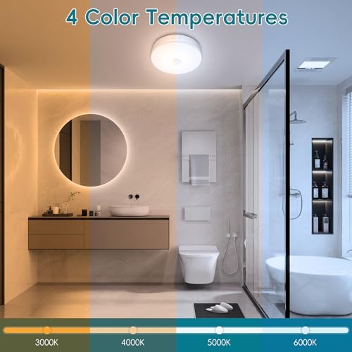 Yurnero Luz de techo recargable con sensor de movimiento con