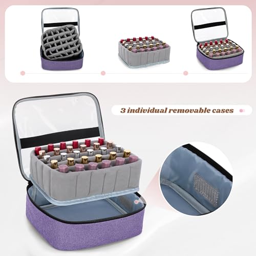 LUXJA Organizador de esmalte de uñas rodante con capacidad p