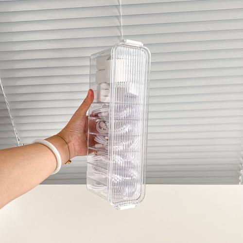 Yesesion Caja organizadora de cables de plástico con 7 compa