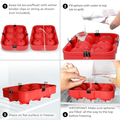 Zulay Kitchen Juego de 2 bandejas de silicona para cubitos d