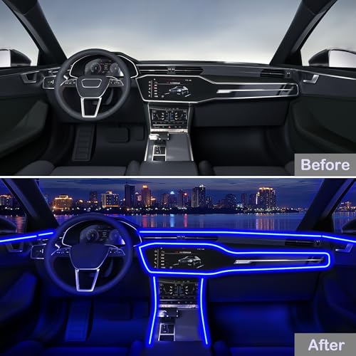 Tira de luces LED para el interior del automóvil, RGB 9 en 1