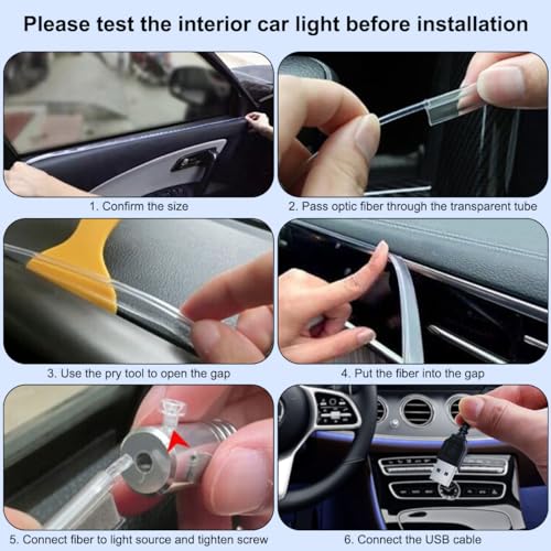 Luces interiores para automóvil, tira LED 9 en 1 para automó