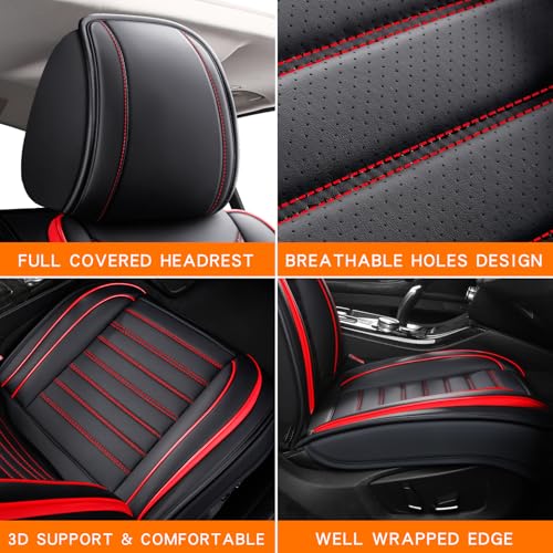 Fundas de cuero para asiento de automóvil, juego completo de