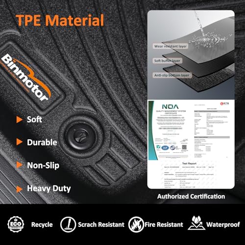 Binmotor-All Weather Car Floor Mats and Cargo Liner Set for