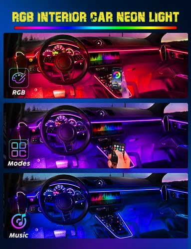 Tira de luces LED para interior de automóvil, RGB 16 millone
