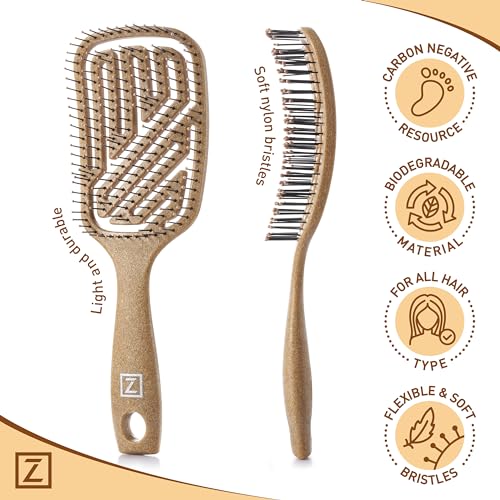 Zollo Cepillo flexible para el cabello, para mujeres, hombre