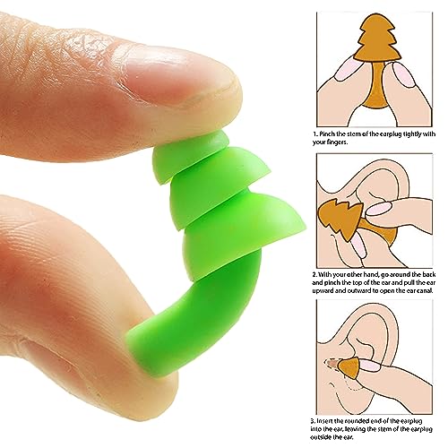 Zlongron Paquete de 10 tapones para los oídos para dormir, t
