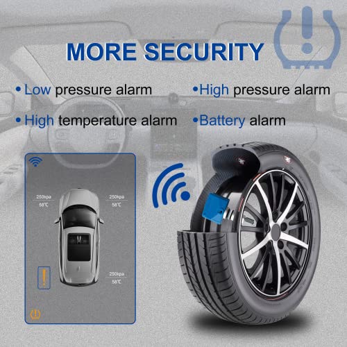 Sensor TPMS Nissan, paquete de 4 sensores de monitor de pres