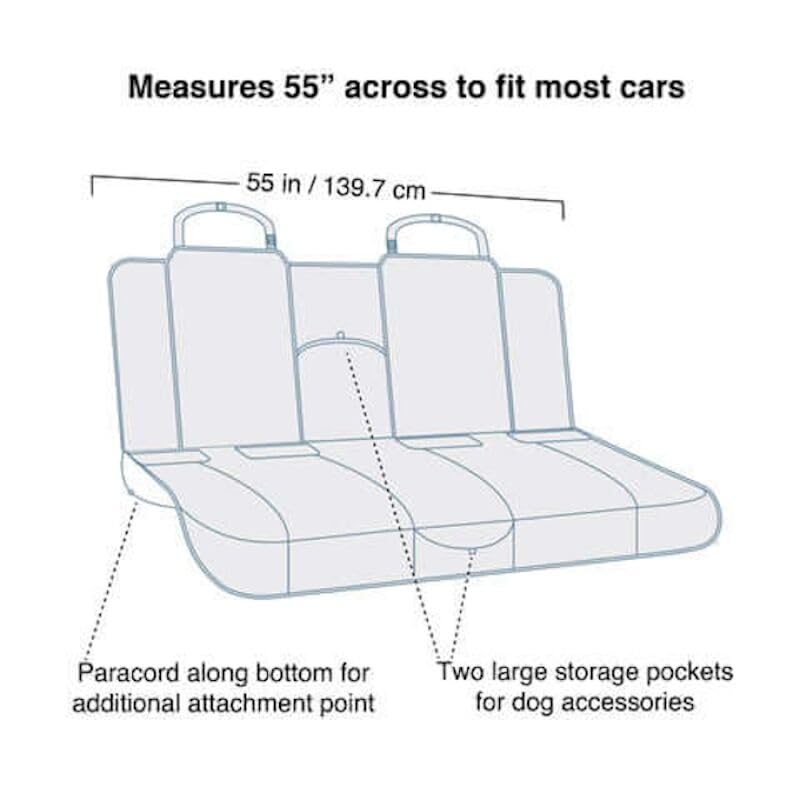 Kurgo Rover Bench - Funda de asiento para perro, fundas de a