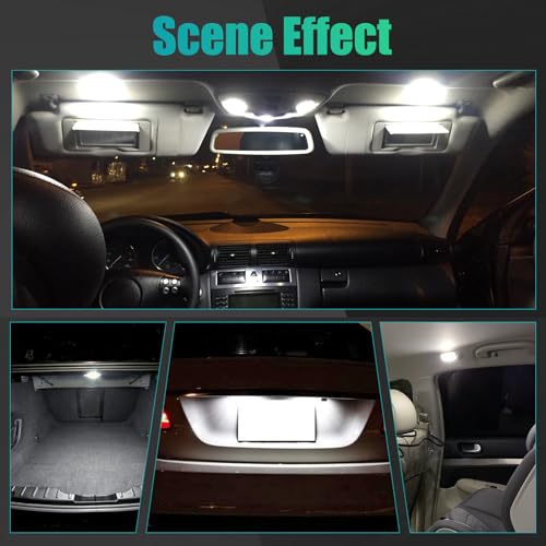 42 luces LED para el interior del automóvil, kit de bombilla