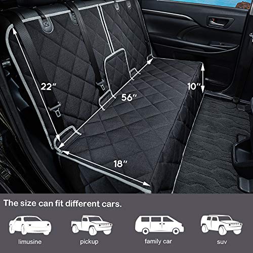 Funda de asiento trasero de automóvil para perro, antidesliz