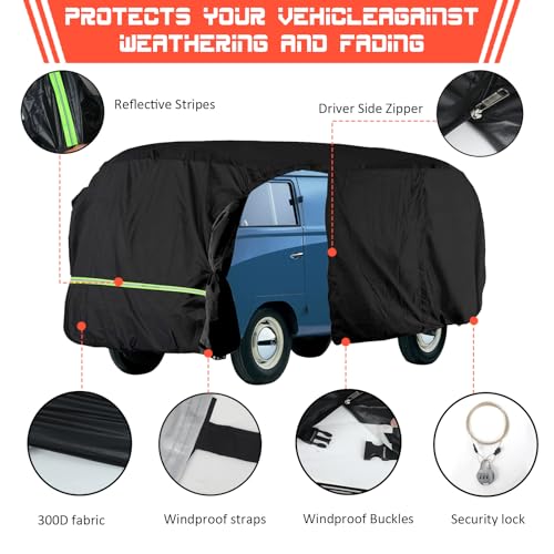 Funda de tela Oxford 300D para automóvil 1950-1992 VW Bus T1