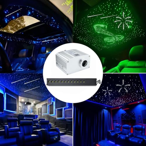AZIMOM 10W RGBW Twinkle 550pcs 0.03in 13.1ft Fibra Óptica St