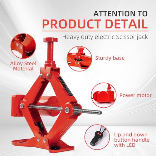 Kit de gato eléctrico para automóvil de 3 toneladas, 12 V, g