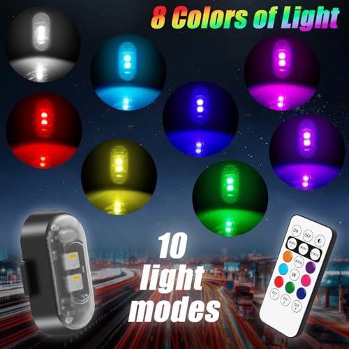 2 luces estroboscópicas LED magnéticas con control remoto, 8