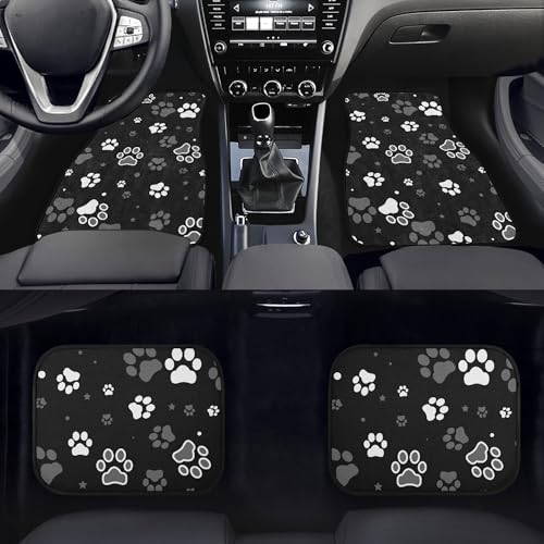 Alfombras universales con estampado de patas, huellas de per