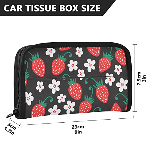 Soporte para pañuelos de coche de fresas para visera solar d