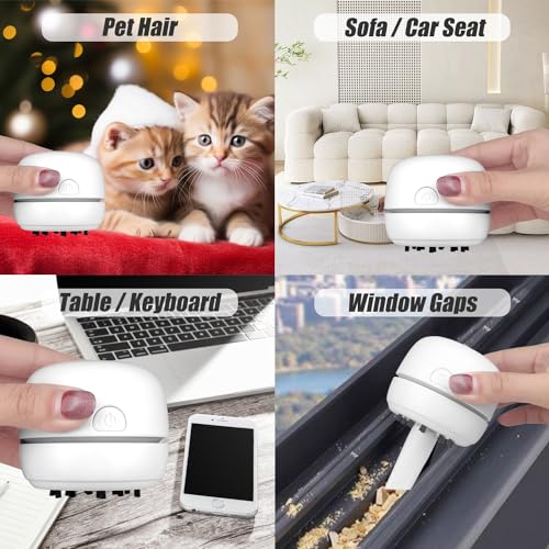 YUNYILAN Aspirador de escritorio con recarga USB, mini aspir