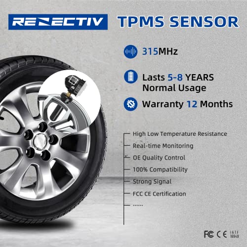 SSHENG GM 13598772 TPMS Sensor, 315 MHz Sistema de monitoreo