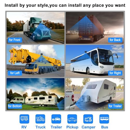 Sistema de cámara de respaldo 4K RV&Semi-Truck 4CH Dash Cam