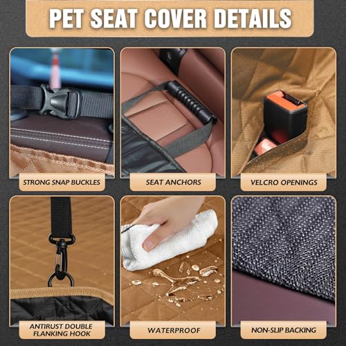 KNODEL - Funda de asiento trasero 100 % impermeable para mas