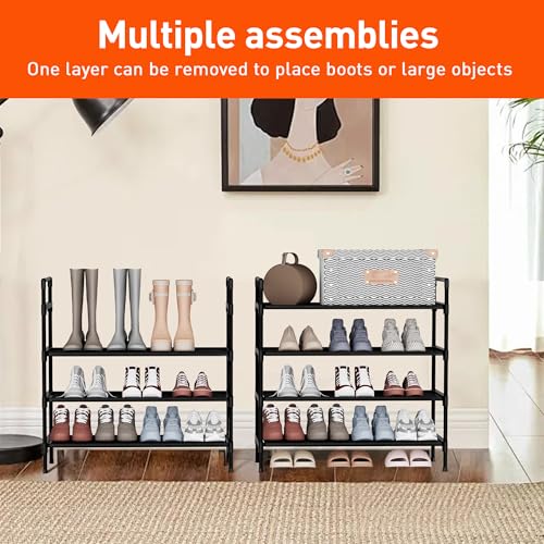 Zapatero organizador de zapatos de 4 niveles para almacenami