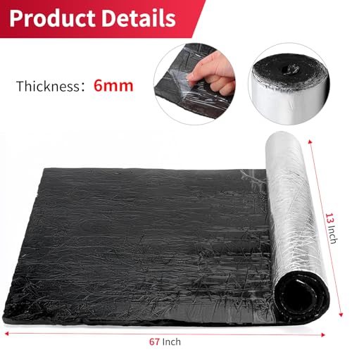 236mil 6sqft Car Heat Shield Sound Insulation Mat Automotive