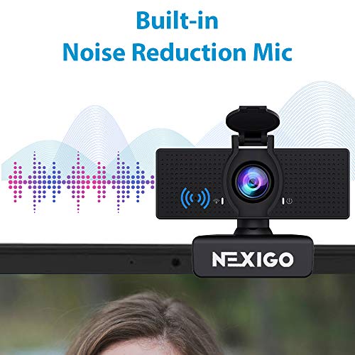 NexiGo Cámara web N60 1080P con micrófono, FOV ajustable, zo