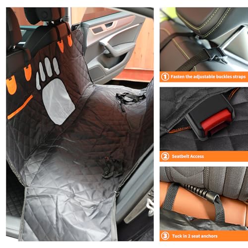 CBBPET Funda de asiento de coche para mascotas 100% impermea