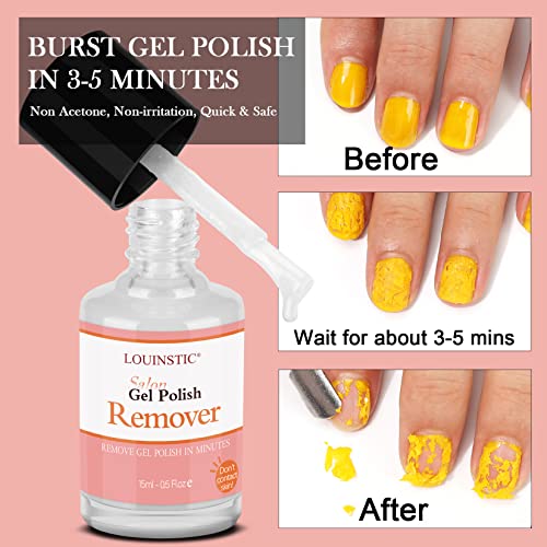 LOUINSTIC Removedor de gel, 3 – 5 minutos de esmalte de uñas