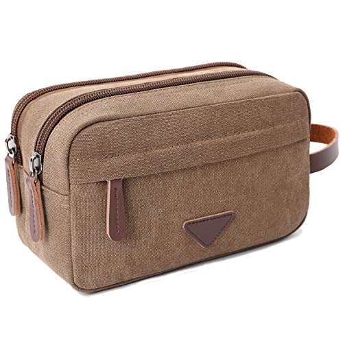 Mactso Neceser de viaje para hombre, de lona, de cuero, orga