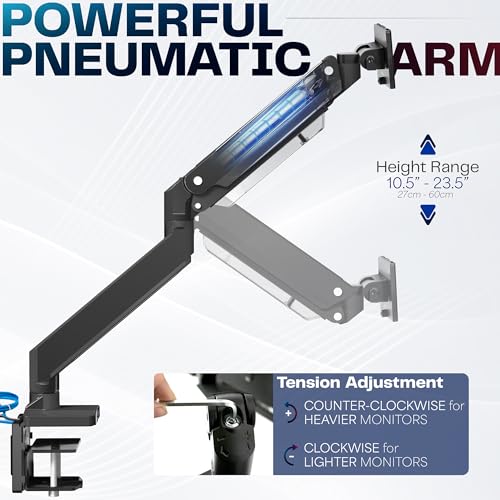 VIVO Brazo de monitor de aluminio resistente de alta calidad
