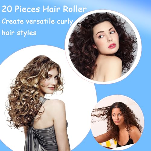 ZMD 20 rodillos de plástico para el cabello, de 0.98 pulgada