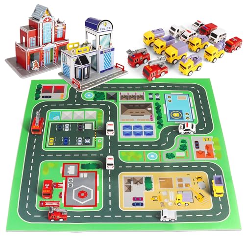 Juego de juguetes de auto para niños pequeños a partir de 3