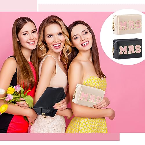 Cunno 24 bolsas de maquillaje a granel de piel sintética par