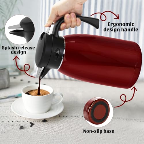Yummy Sam Jarra térmica de café de 70 onzas, termo de acero