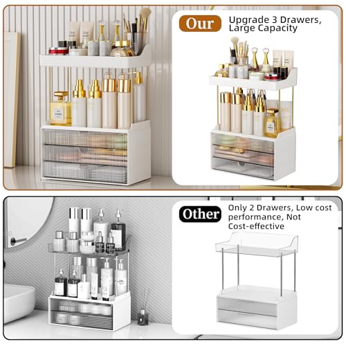 Organizador de maquillaje, organizador de encimera de baño d