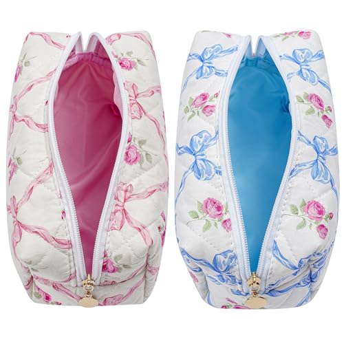 Bolsa de maquillaje acolchada de algodón para mujeres y niña
