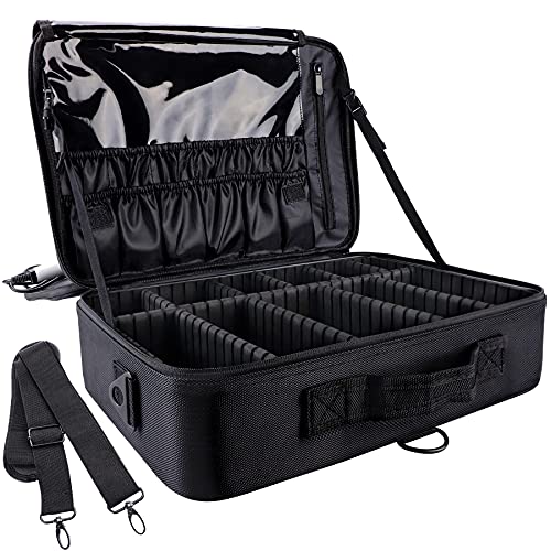 Gzcz Estuche de viaje para maquillaje, profesional, 16 pulga