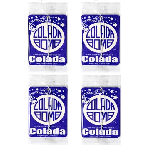 Colada Bomb - Ambientador para automóvil, paquete de 4 unida