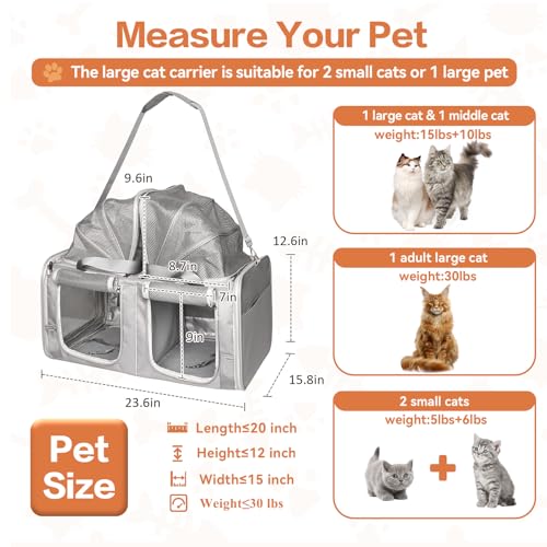 Transportador de gatos para 2 gatos – Transportador de masco