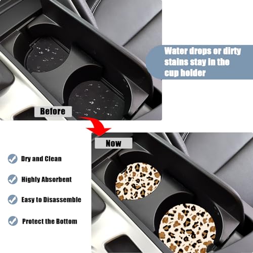 Posavasos de automóvil – Posavasos de cerámica absorbente co