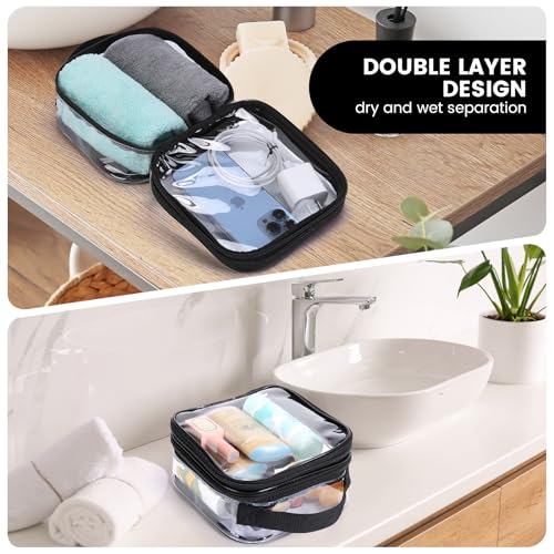 Neceser aprobado por la TSA con bolsa transparente, bolsa de