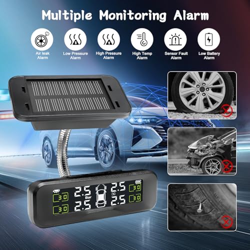Tire Pressure Monitoring System, Upgrade Wireless Solar TPMS