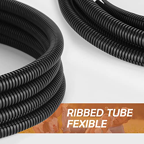 ZhiYo Cubierta flexible de conducto de cable de 20 pies y 1/